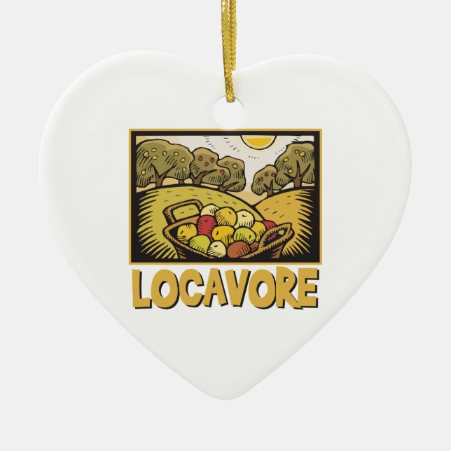 Locavore långsam mat julgransprydnad keramik (Framsidan)