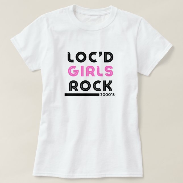 "Loc'd Girls Rock" Dreadlock-apprendikåpa T-shirt (Design framsida)