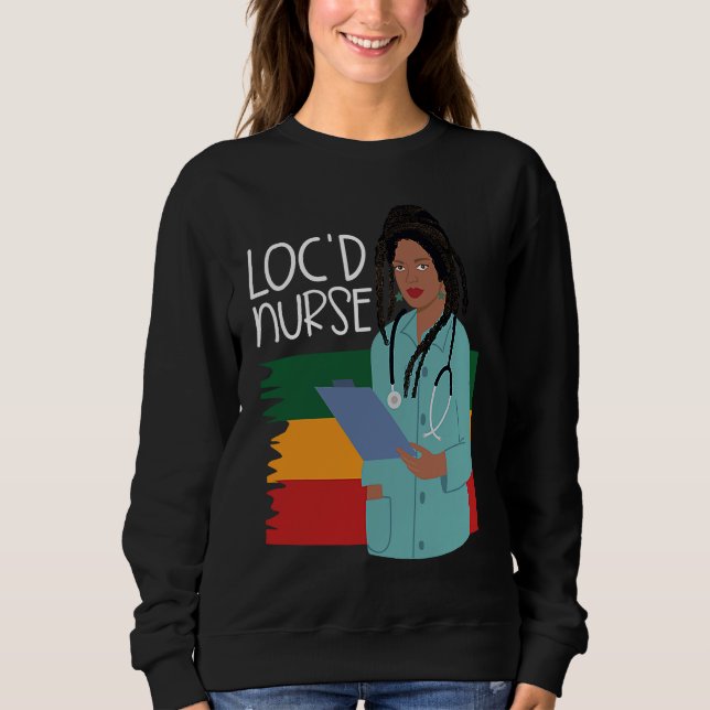 Locd Nurse  African American Nurse Healthcare Work T Shirt (Framsida)