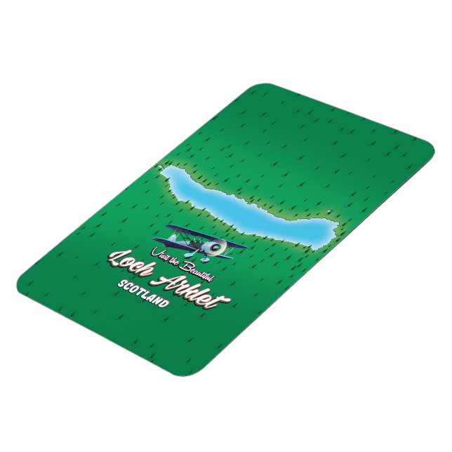 loch Arklet karta Scotland vintage karta Magnet (Vänstra Sidan)