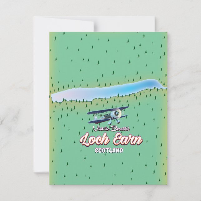 Loch Earnmap Skottland vintagekarta (Framsida)