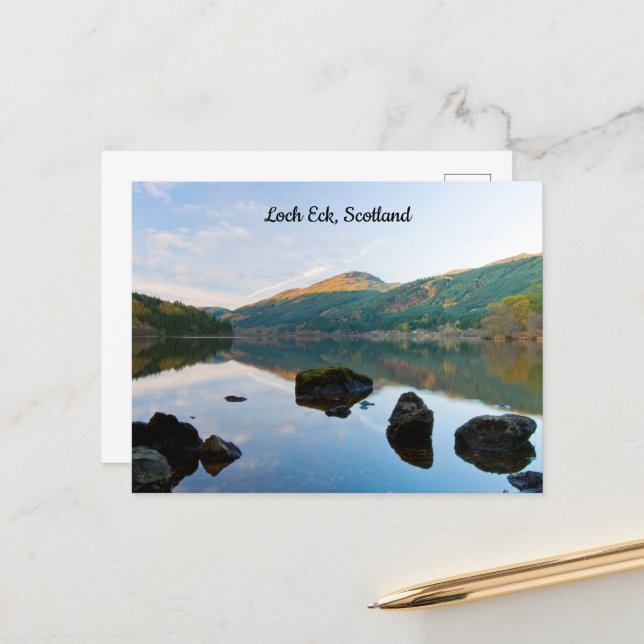 Loch Eck, Skottland vykort (Fram/Back In Situ)