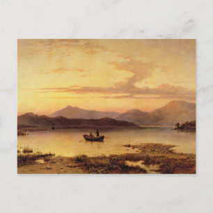 Loch Etive, från Bonawe-Evening, 1875 (olja på ca. Vykort