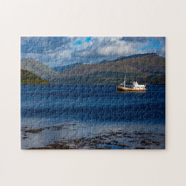 Loch Fyne, Scotland Jigszle puzzle Pussel (Horisontell)