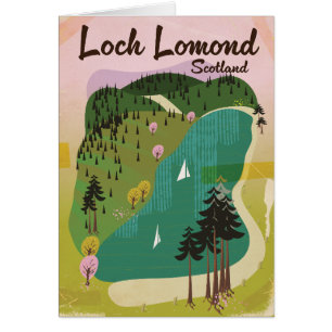 Loch Lamond Scotland Hälsningskort