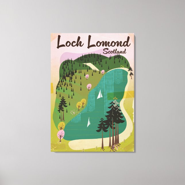 Loch Lamond Skottland Canvastryck (Framsida)