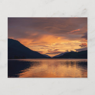 Loch Leven Sunset Helg Vykort