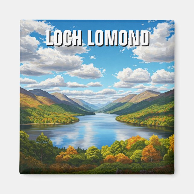 Loch Lomond Scotland Travel Magnet (Framsidan)
