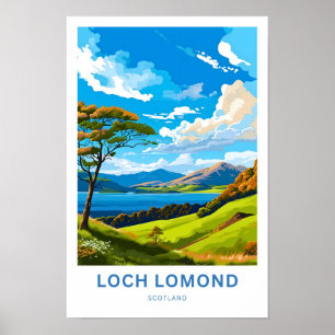 Loch Lomond Scotland Travel Print Poster