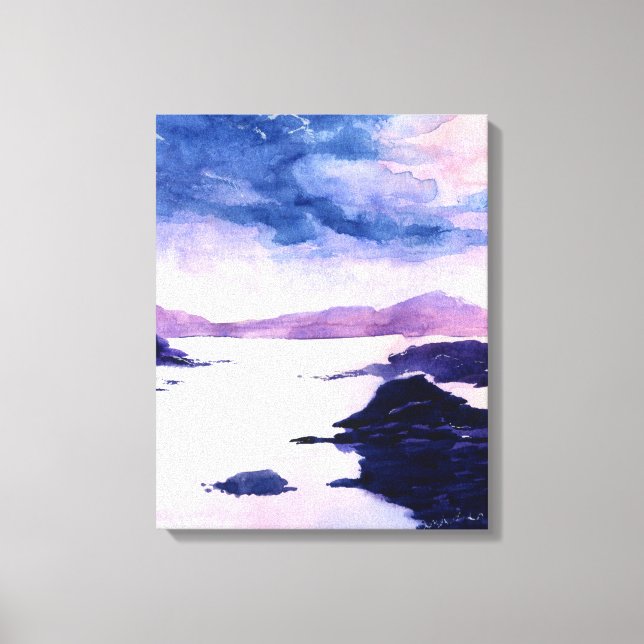Loch Lomond Scottish Watercolor Canvas (Framsida)