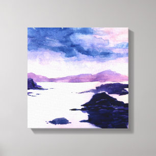 Loch Lomond skotsk akvarellkanfas Canvastryck