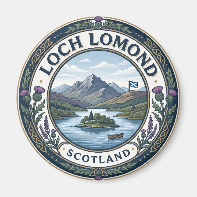 Loch Lomond Skottland Magnet (Framsidan)