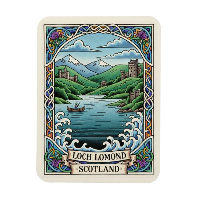 Loch Lomond Skottland Resa Magnet (Vertikal)