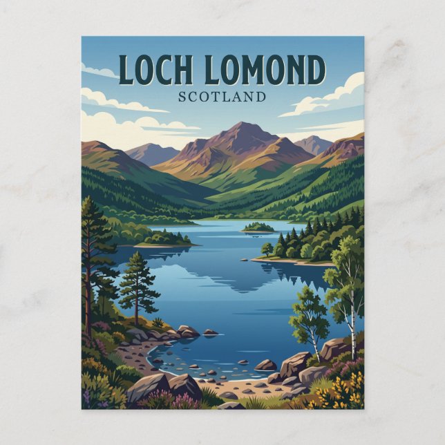 Loch Lomond Skottland Vykort (Framsida)