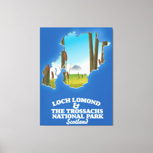 Loch lomond & trossachs nationalpark karta canvastryck