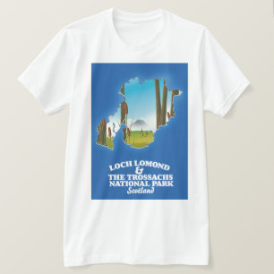 Loch lomond & trossachs nationalpark karta t shirt