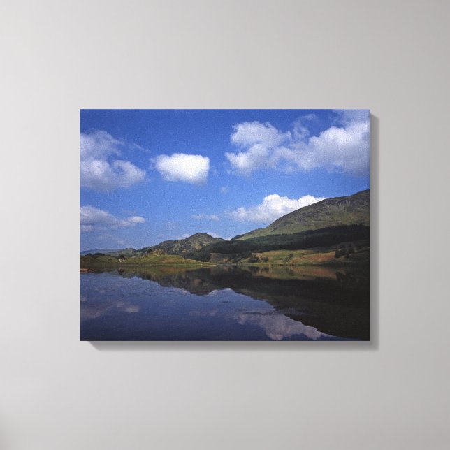 Loch Lubhair Scotland-vykort Poster fotoblock Canvastryck (Framsida)