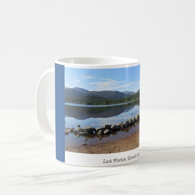Loch Morlich, Glenmore, Scottish Highlands Kaffemugg (Framsida vänster)