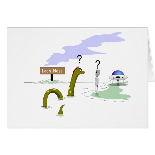 Loch Ness Hälsningskort (Framsidan Horizontal)