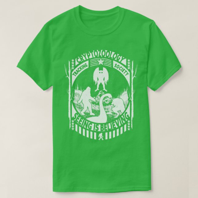 Loch Ness Monster Dogman och Mothman Cryptid TShir T Shirt (Design framsida)