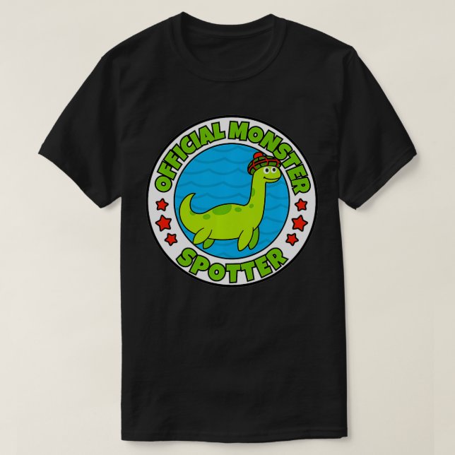 Loch Ness Monster för barn Officiell Monster Spot T Shirt (Design framsida)