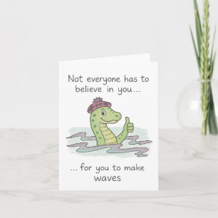 Loch Ness Monster gör Vågar Motiverande Kort