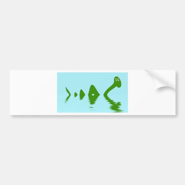 Loch Ness Monster (Grönt) Bildekal (Framsidan)