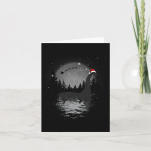 Loch Ness Monster jul Full Moon Nessie Julafton Kort