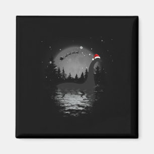 Loch Ness Monster jul Full Moon Nessie Julafton Magnet