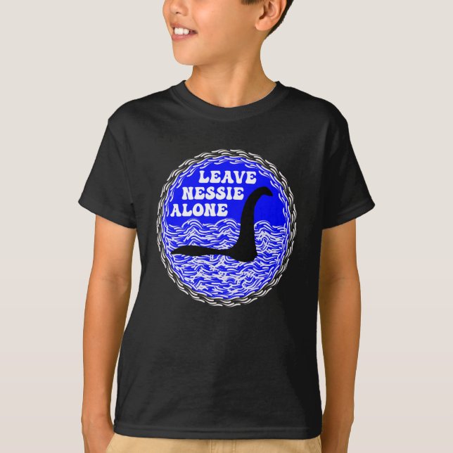 LOCH NESS MONSTER-Lämna Nessie Ensam T Shirt (Framsida)