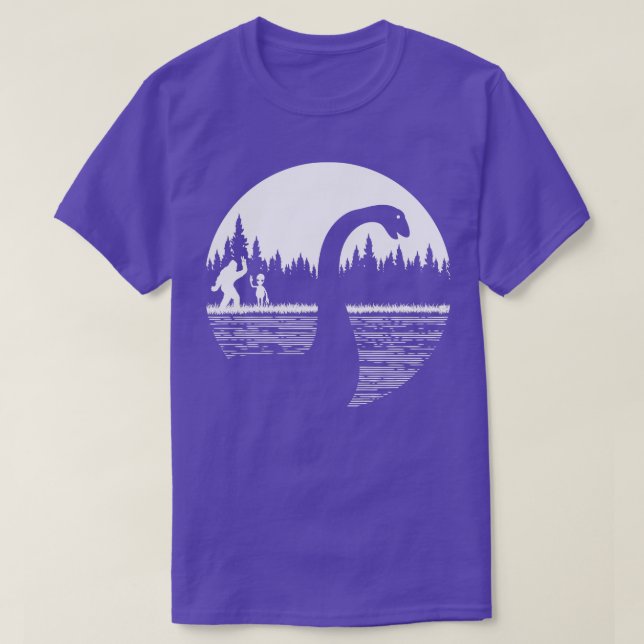 Loch Ness Monster och utomjording T Shirt (Design framsida)