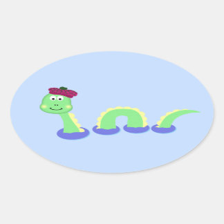 Loch Ness Monster Ovalt Klistermärke