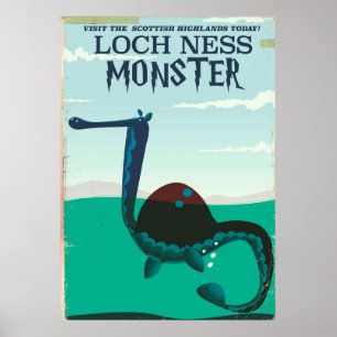 Loch Ness Monster roliga reseaffisch Poster
