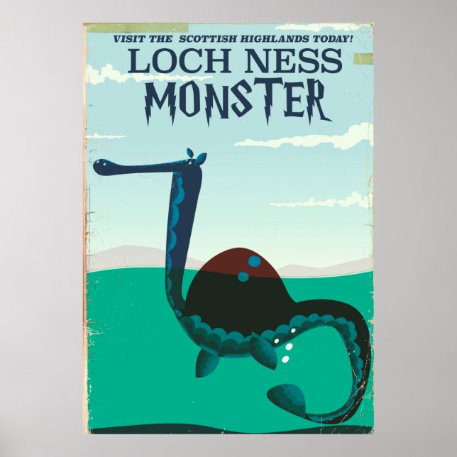 Loch Ness Monster roliga reseaffisch Poster (Framsidan)