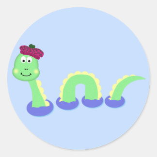 Loch Ness Monster Runt Klistermärke
