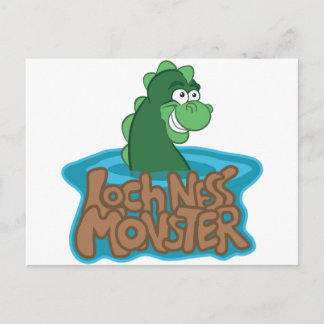Loch Ness Monster Tecknad Vykort