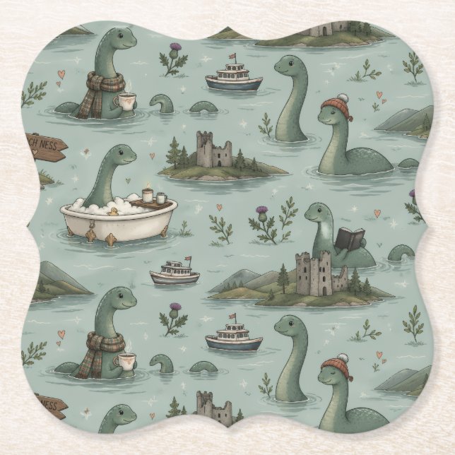 Loch Ness-monster  Underlägg Papper (Framsida)