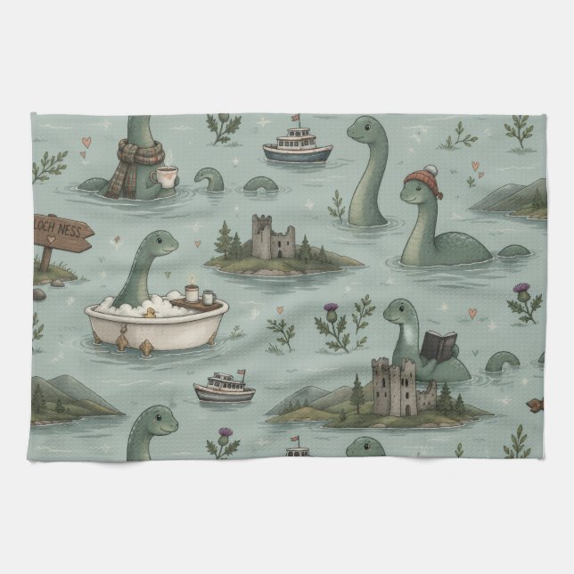 Loch Ness-monstret  Kökshandduk (Horisontell)