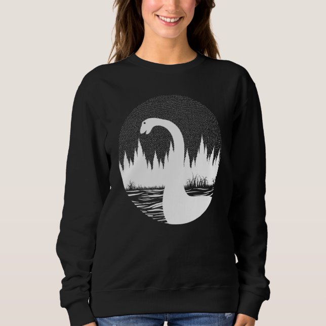Loch Ness-monstret Nessie Cool Folklore Design Kry T Shirt (Framsida)