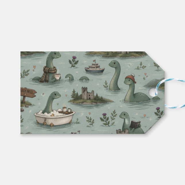 Loch Ness-monstret  Presentetikett (Framsidan (Horisontell))