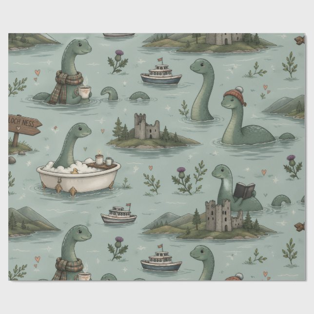 Loch Ness-monstret  Presentpapper (Platt)