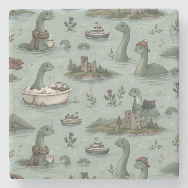 Loch Ness-monstret  Stenunderlägg (Framsidan)