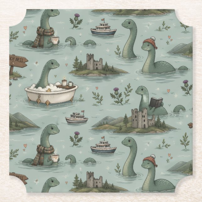 Loch Ness-monstret  Underlägg Papper (Framsida)