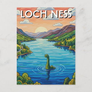 Loch Ness Nessie Resor Vykort