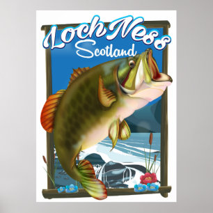 Loch Ness Scotland Fishing-reseaffisch Poster