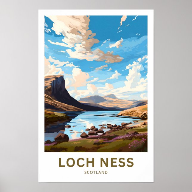 Loch Ness Scotland Travel Print Poster (Framsidan)
