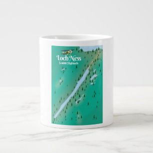 Loch Ness Scottish Highlands reser karta Jumbo Mugg