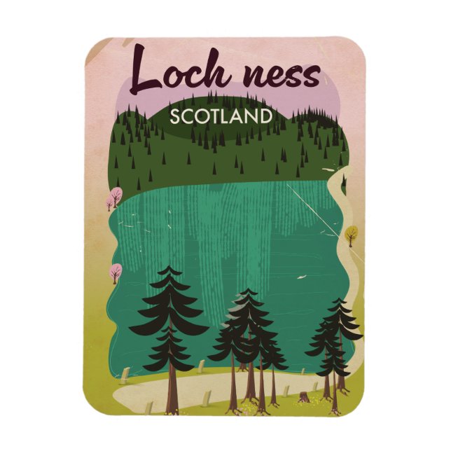 Loch Ness Skottland Magnet (Vertikal)