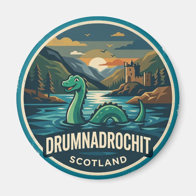 Loch Ness Skottland Magnet (Framsidan)