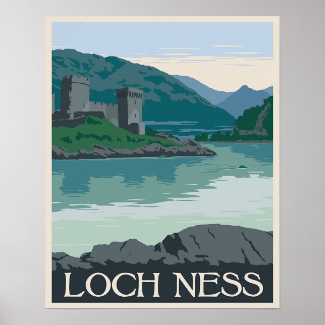 Loch Ness, Skottland Poster (Framsidan)